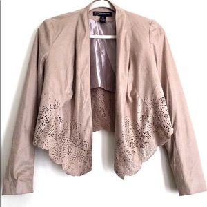 INC | Tan Open Front Cut Out Details